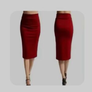 Bodycon skirt - red (darker shade of red)